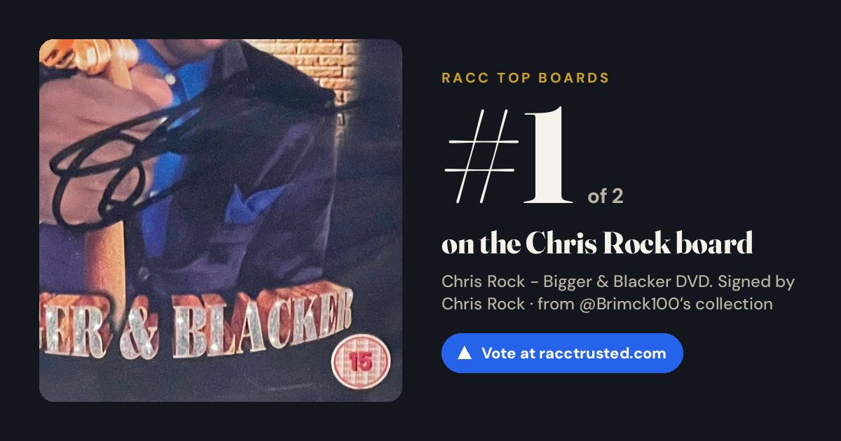 Share card: #1 of 2 on the Chris Rock board