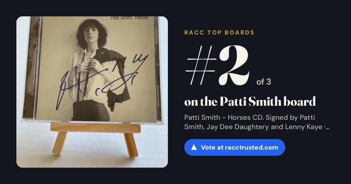 Share card: #2 of 3 on the Patti Smith board