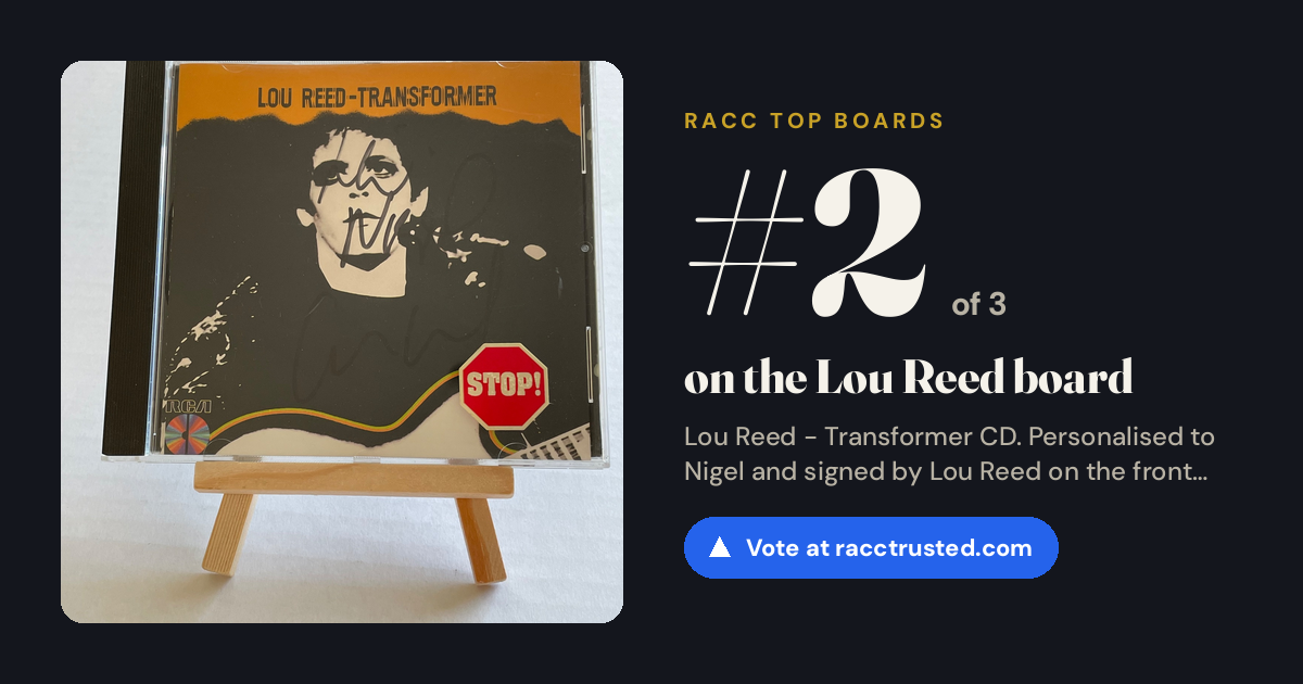 Share card: #2 of 3 on the Lou Reed board