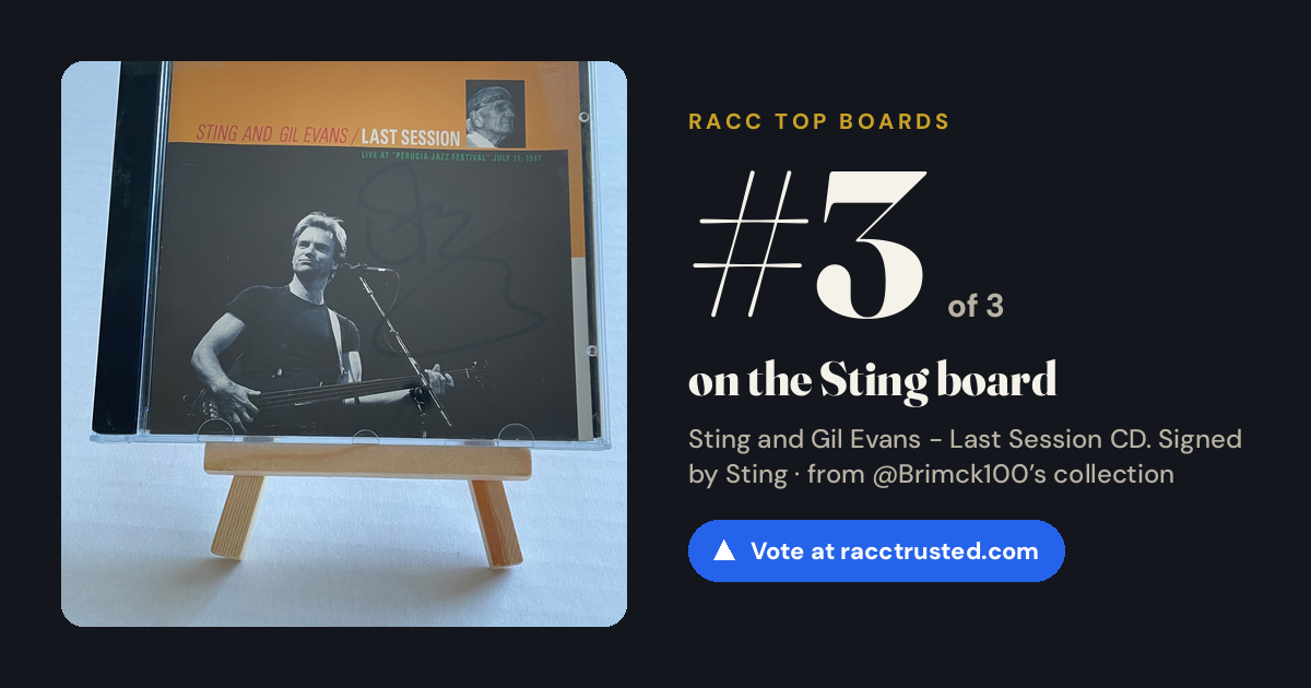 Share card: #3 of 3 on the Sting board