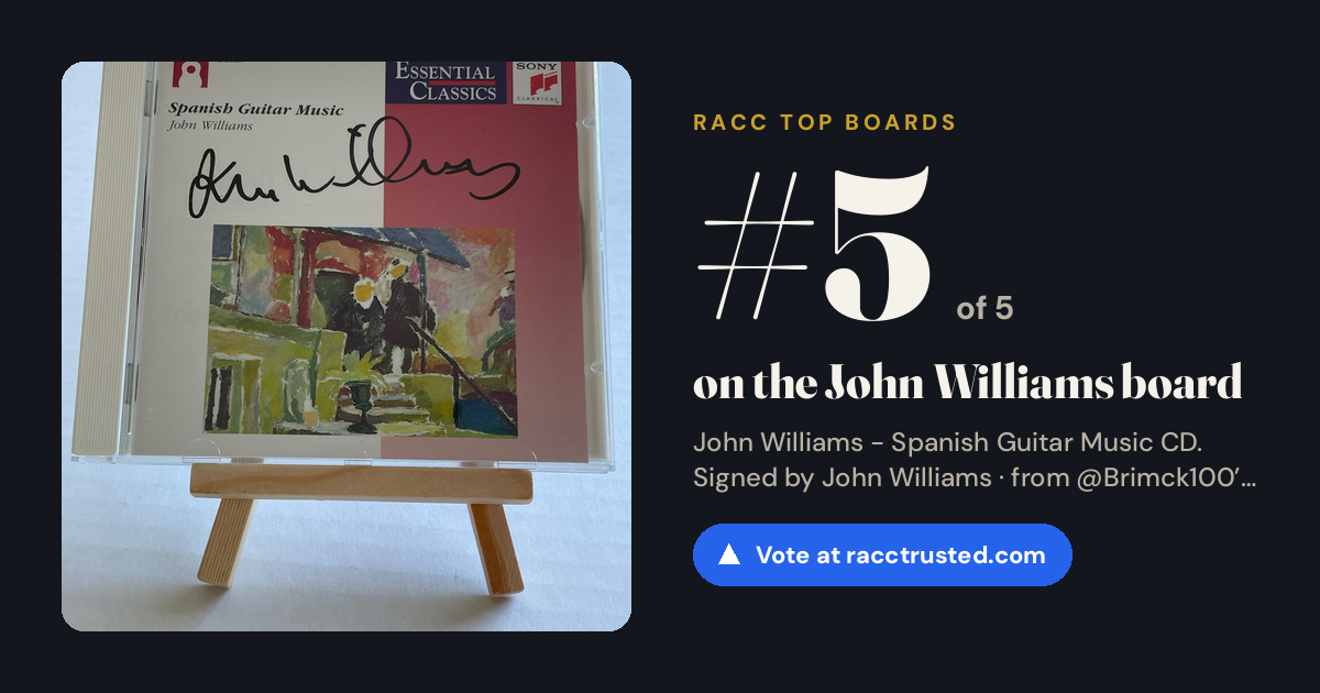 Share card: #5 of 5 on the John Williams board