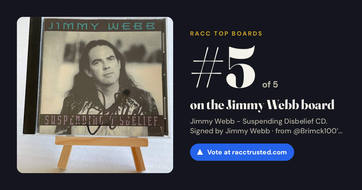 Share card: #5 of 5 on the Jimmy Webb board