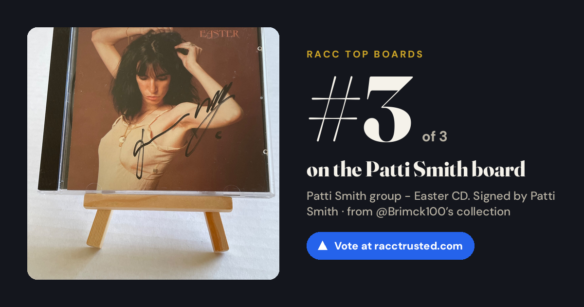 Share card: #3 of 3 on the Patti Smith board