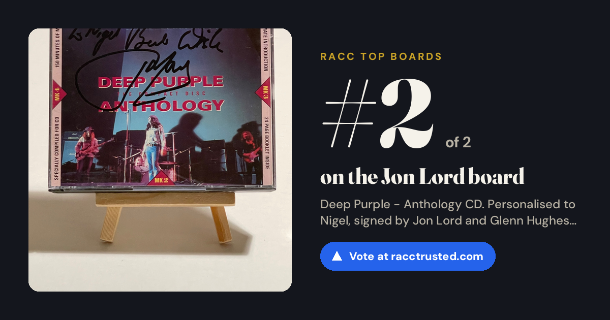 Share card: #2 of 2 on the Jon Lord board