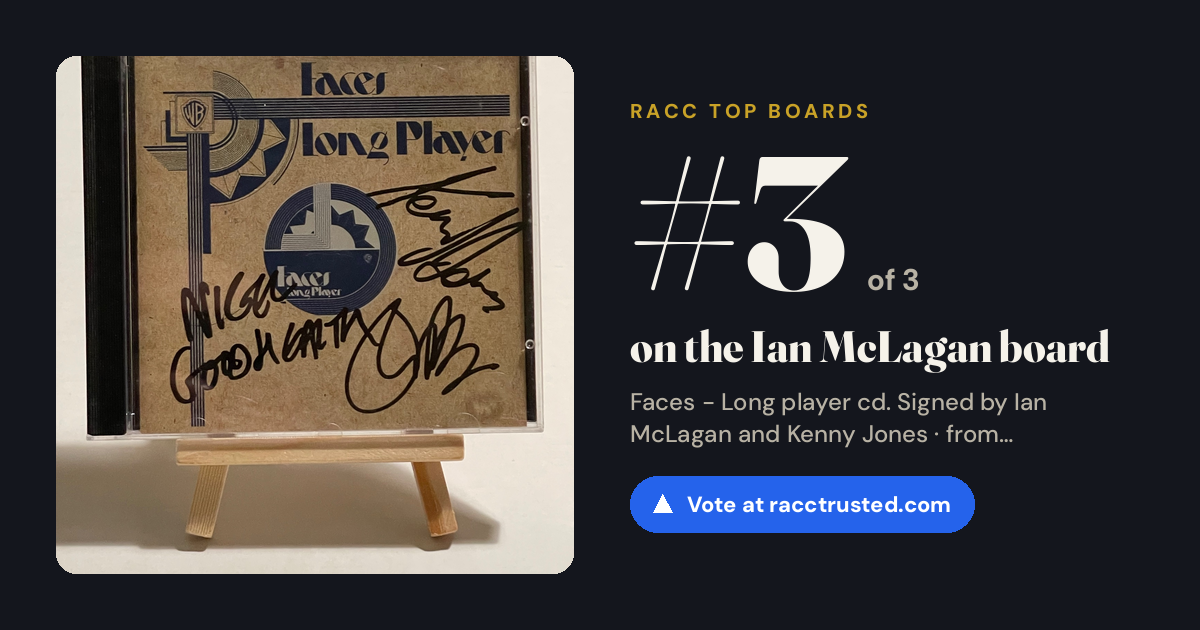 Share card: #3 of 3 on the Ian McLagan board