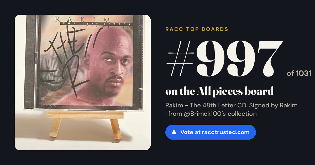 Share card: #997 of 1031 on the All pieces board