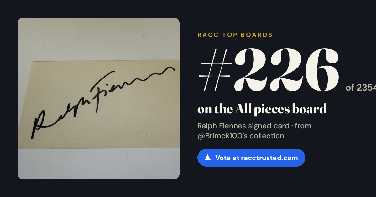 Share card: #226 of 2354 on the All pieces board