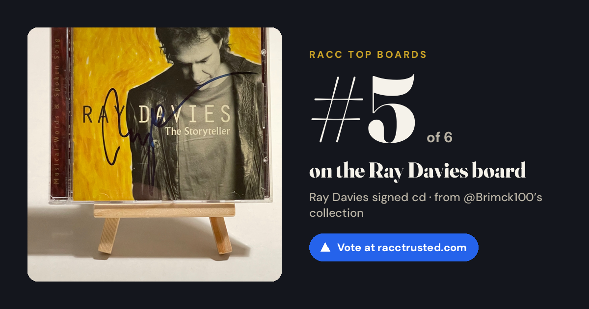 Share card: #5 of 6 on the Ray Davies board