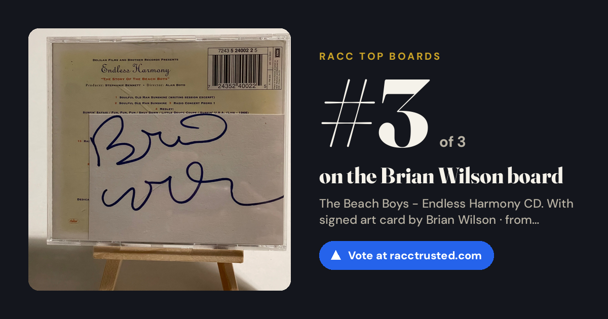 Share card: #3 of 3 on the Brian Wilson board
