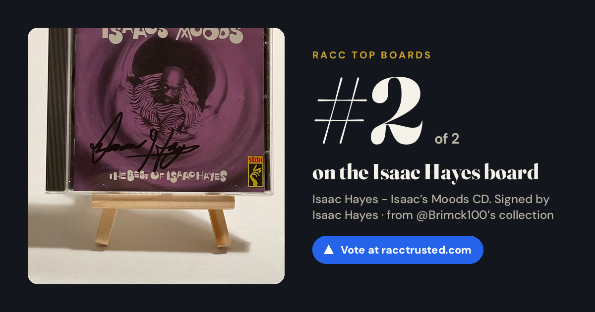 Share card: #2 of 2 on the Isaac Hayes board