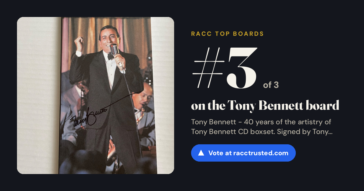 Share card: #3 of 3 on the Tony Bennett board