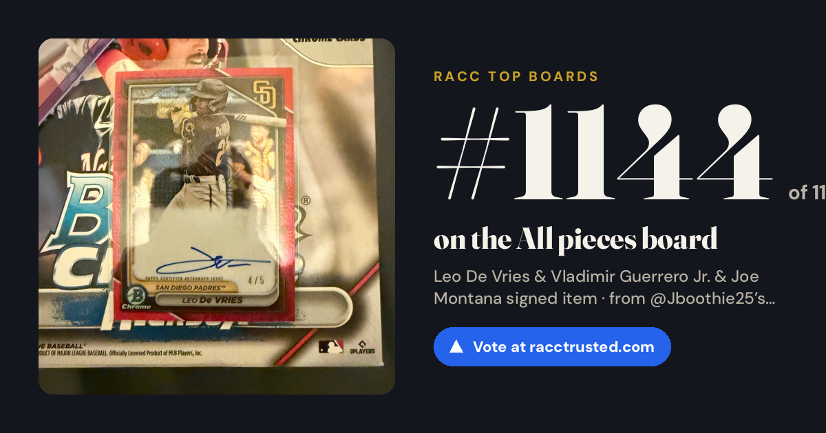 Share card: #1144 of 1178 on the All pieces board