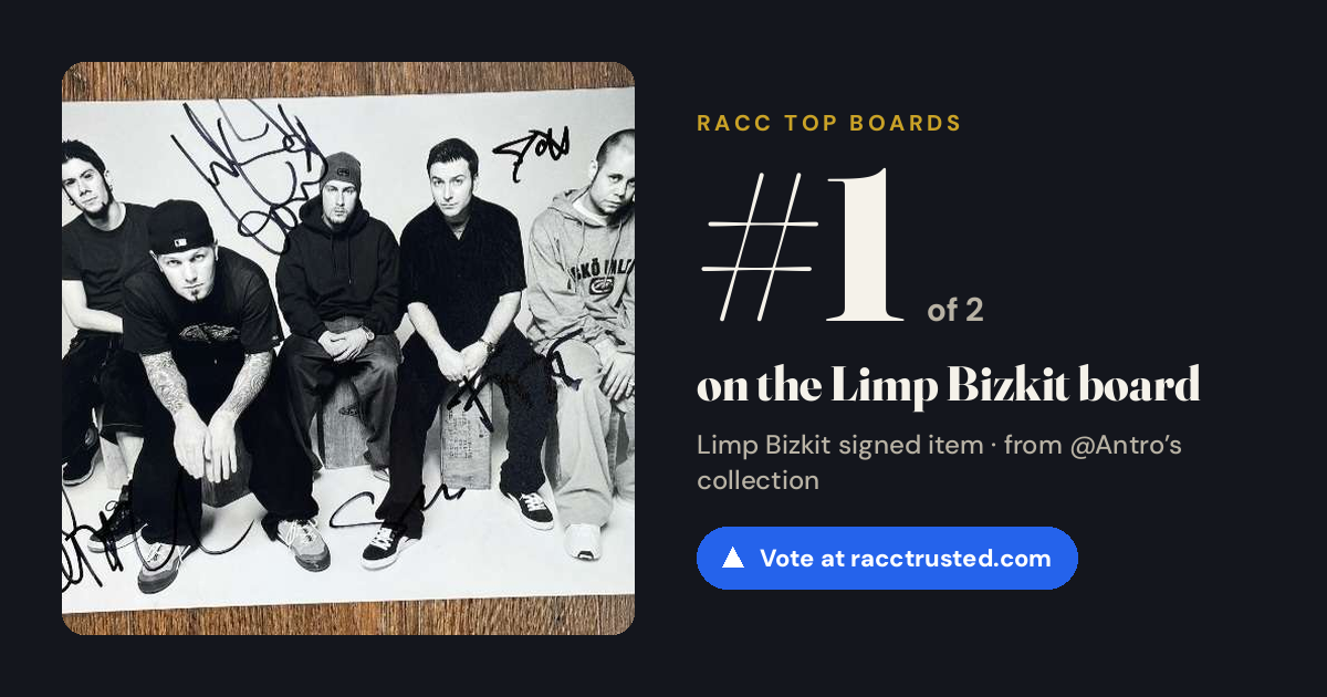 Share card: #1 of 2 on the Limp Bizkit board