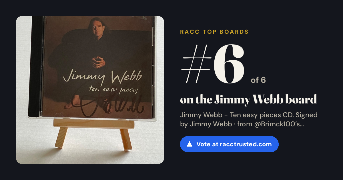Share card: #6 of 6 on the Jimmy Webb board