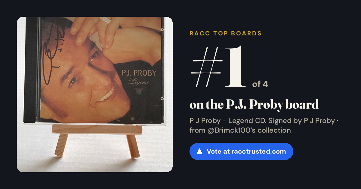 Share card: #1 of 4 on the P.J. Proby board