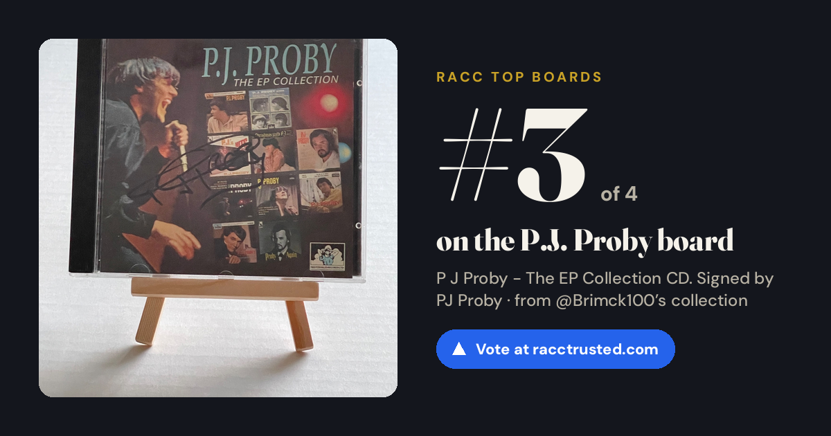 Share card: #3 of 4 on the P.J. Proby board
