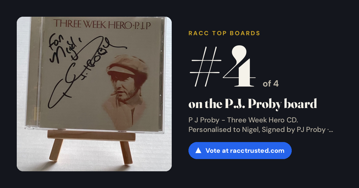 Share card: #4 of 4 on the P.J. Proby board