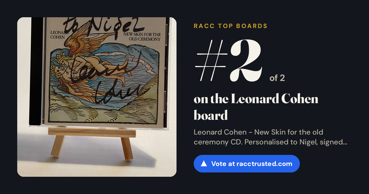 Share card: #2 of 2 on the Leonard Cohen board