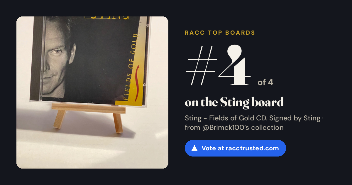 Share card: #4 of 4 on the Sting board