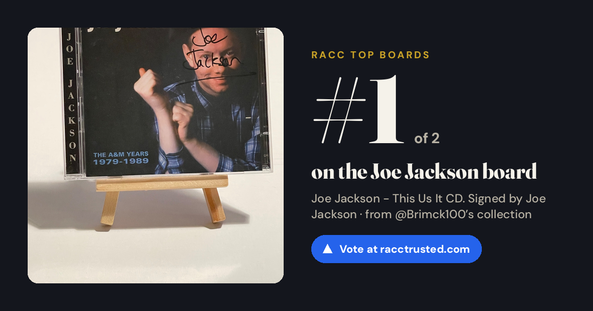 Share card: #1 of 2 on the Joe Jackson board