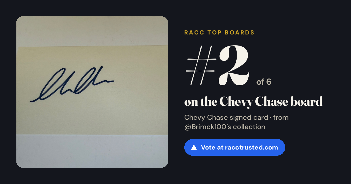 Share card: #2 of 6 on the Chevy Chase board