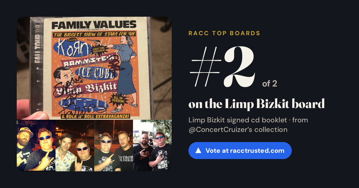 Share card: #2 of 2 on the Limp Bizkit board