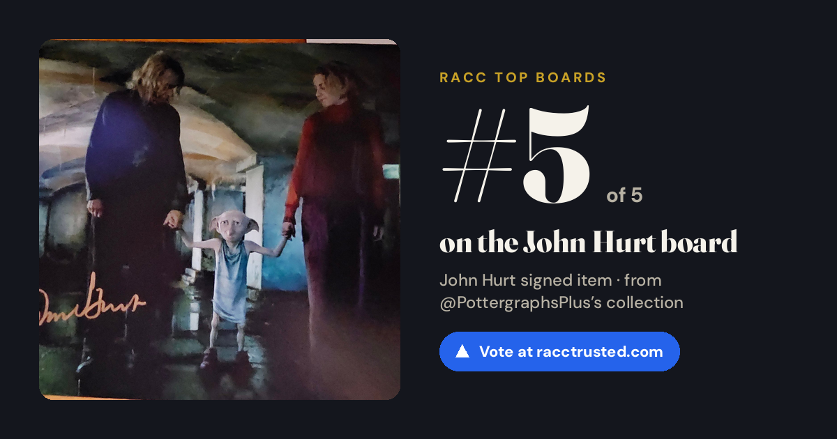 Share card: #5 of 5 on the John Hurt board