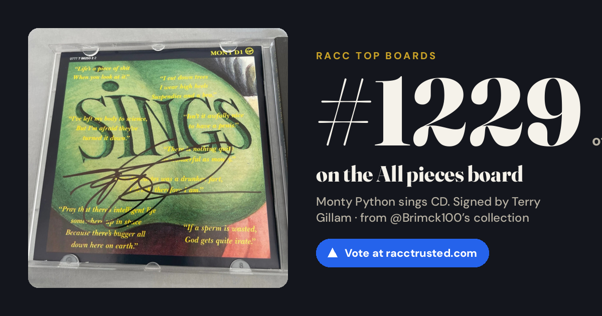 Share card: #1229 of 1325 on the All pieces board