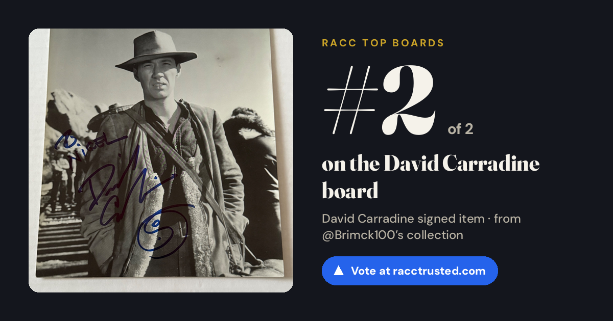 Share card: #2 of 2 on the David Carradine board