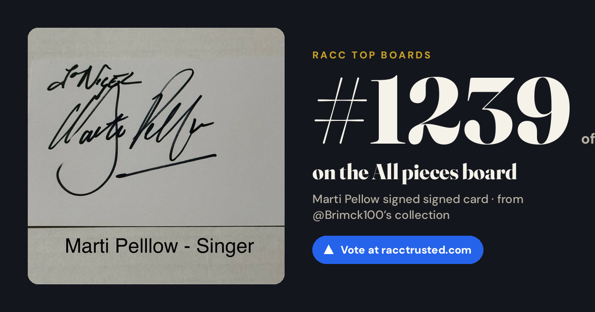 Share card: #1239 of 1334 on the All pieces board