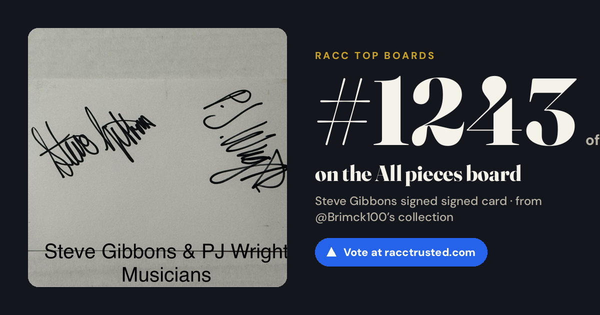 Share card: #1243 of 1334 on the All pieces board