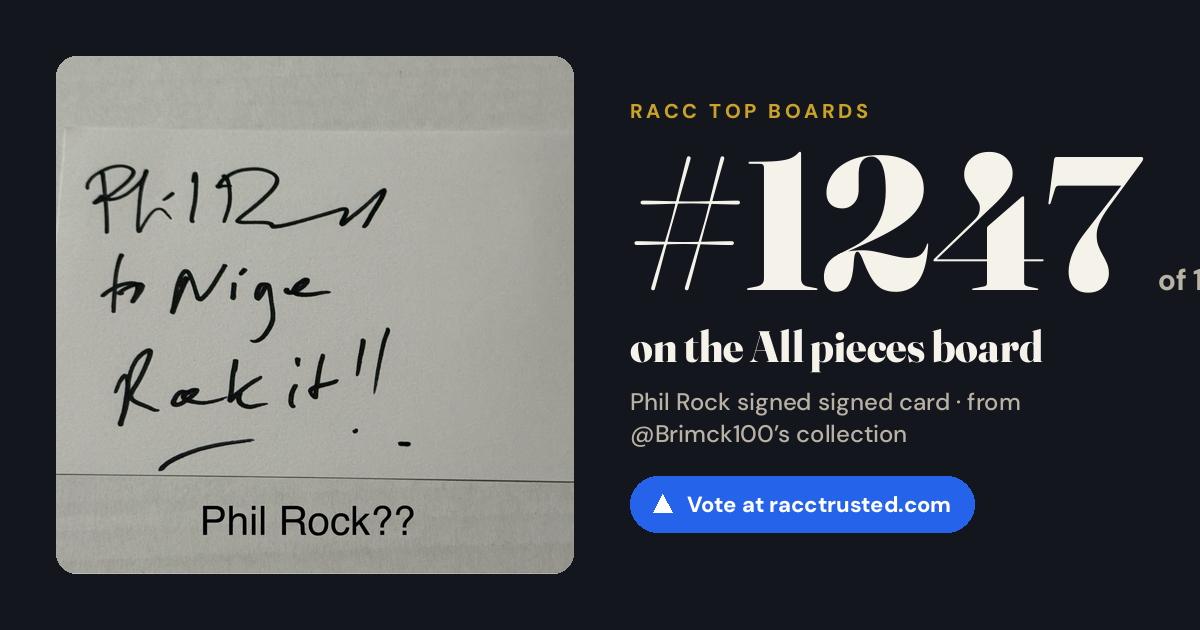 Share card: #1247 of 1334 on the All pieces board