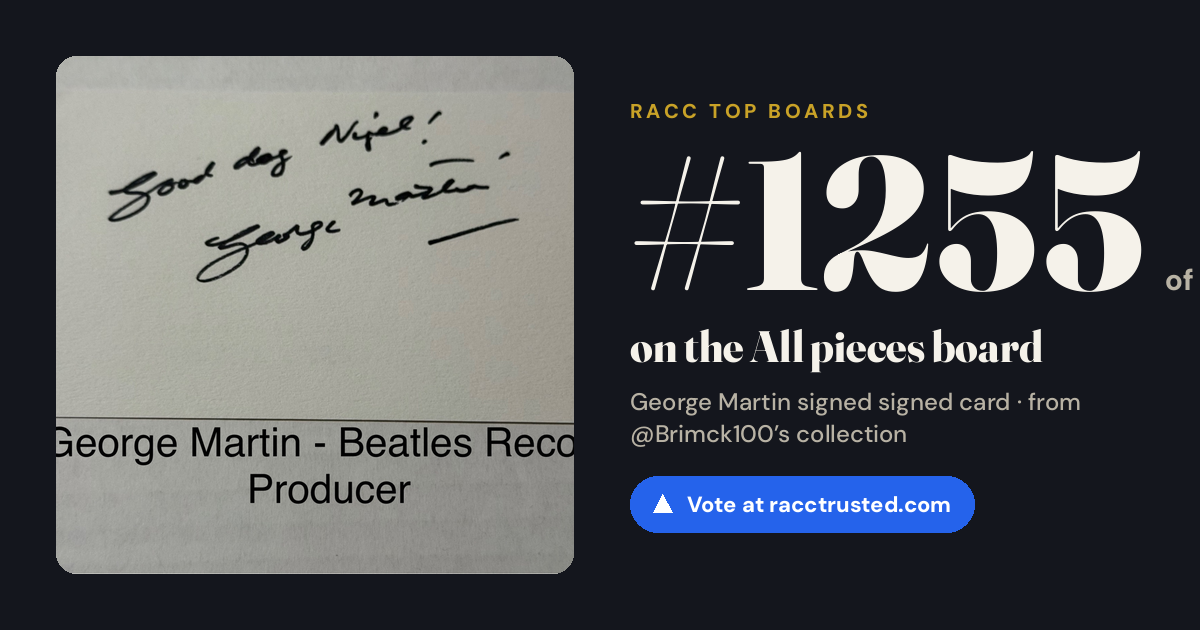 Share card: #1255 of 1334 on the All pieces board