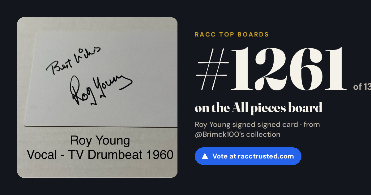 Share card: #1261 of 1334 on the All pieces board
