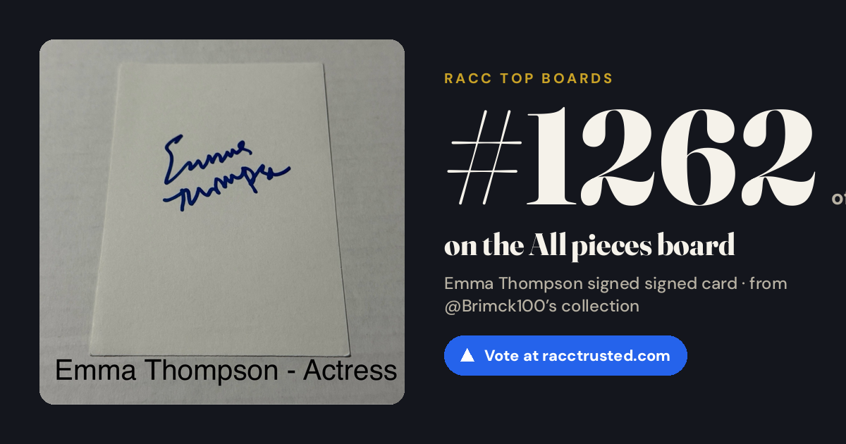 Share card: #1262 of 1334 on the All pieces board