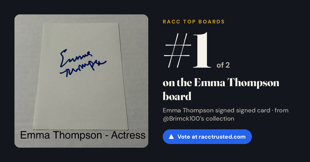 Share card: #1 of 2 on the Emma Thompson board