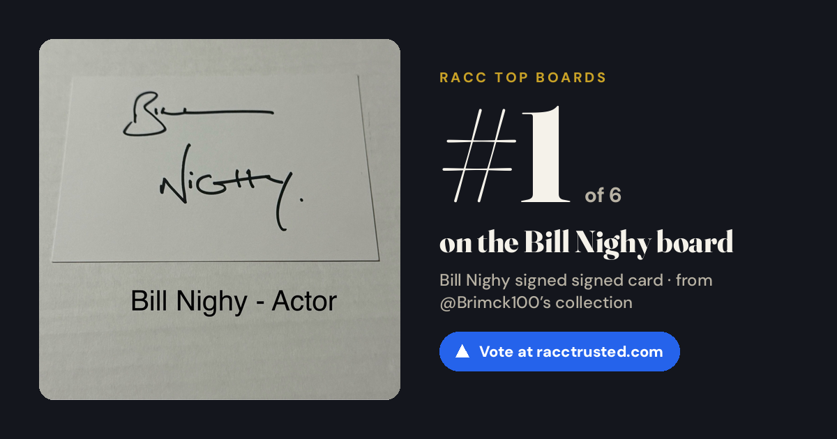 Share card: #1 of 6 on the Bill Nighy board