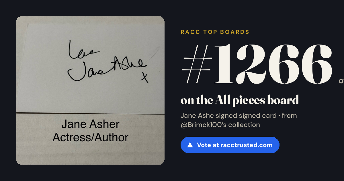 Share card: #1266 of 1334 on the All pieces board