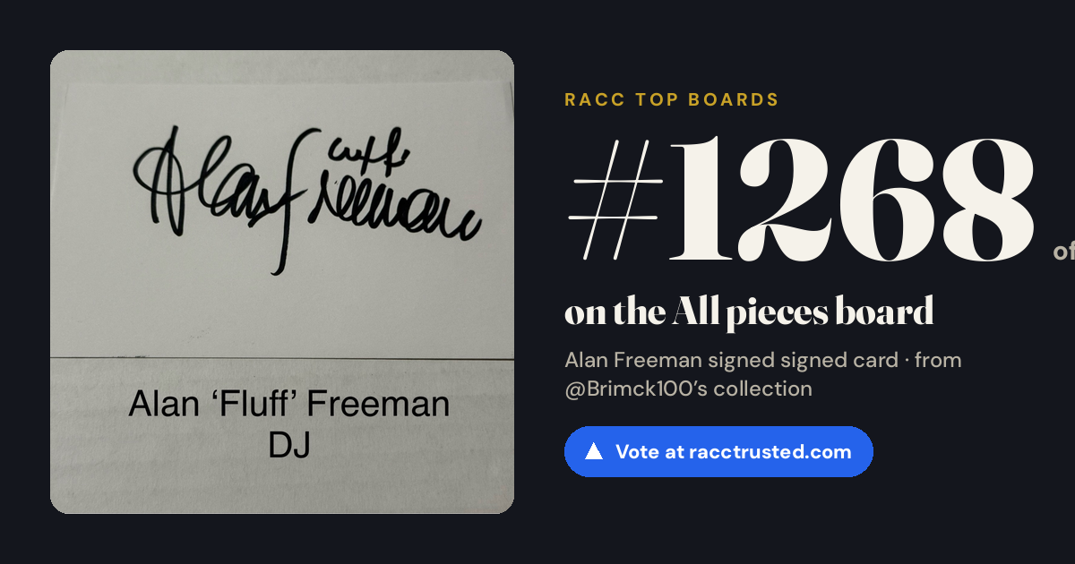 Share card: #1268 of 1334 on the All pieces board