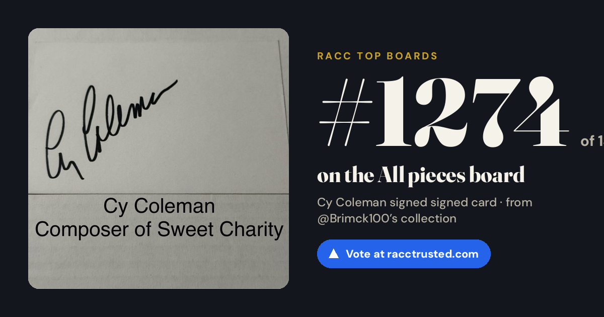 Share card: #1274 of 1334 on the All pieces board