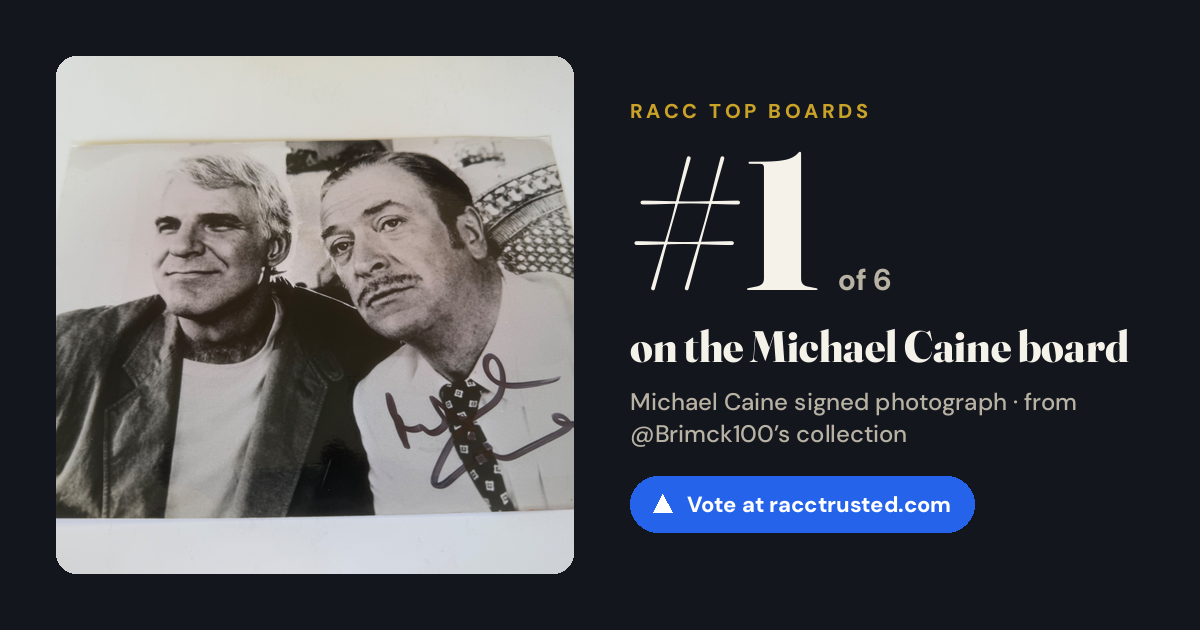 Share card: #1 of 6 on the Michael Caine board