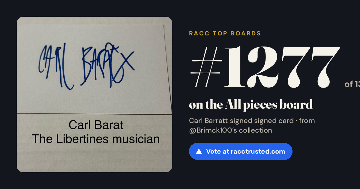 Share card: #1277 of 1334 on the All pieces board