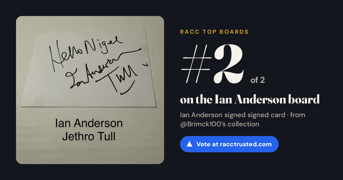 Share card: #2 of 2 on the Ian Anderson board