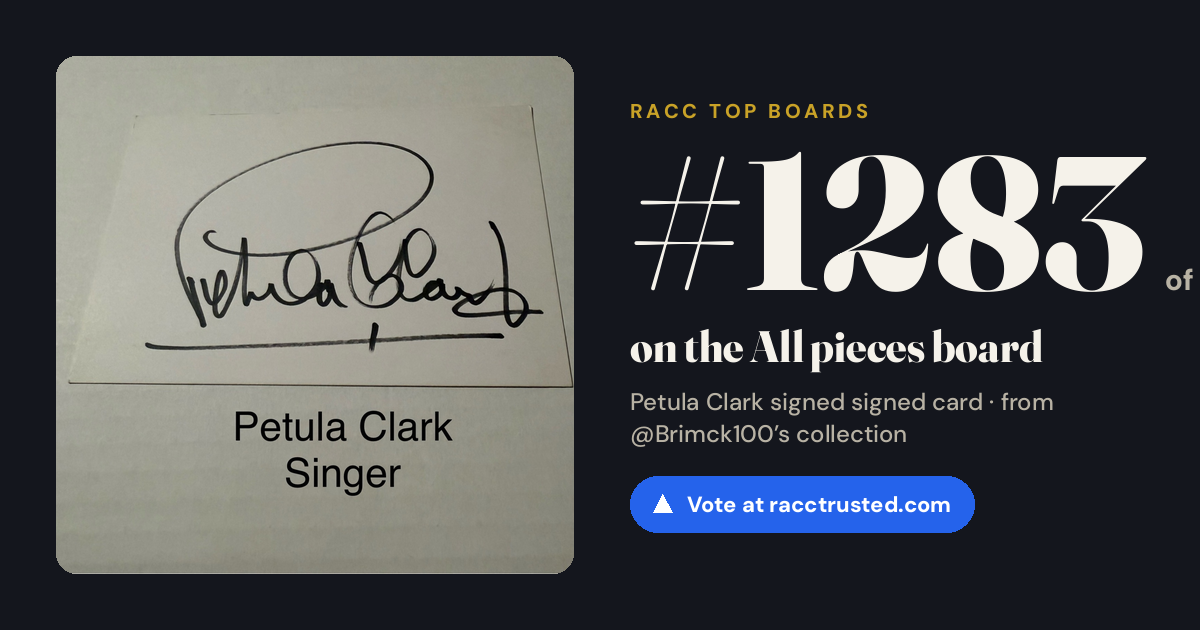 Share card: #1283 of 1334 on the All pieces board