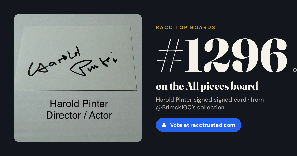 Share card: #1296 of 1334 on the All pieces board