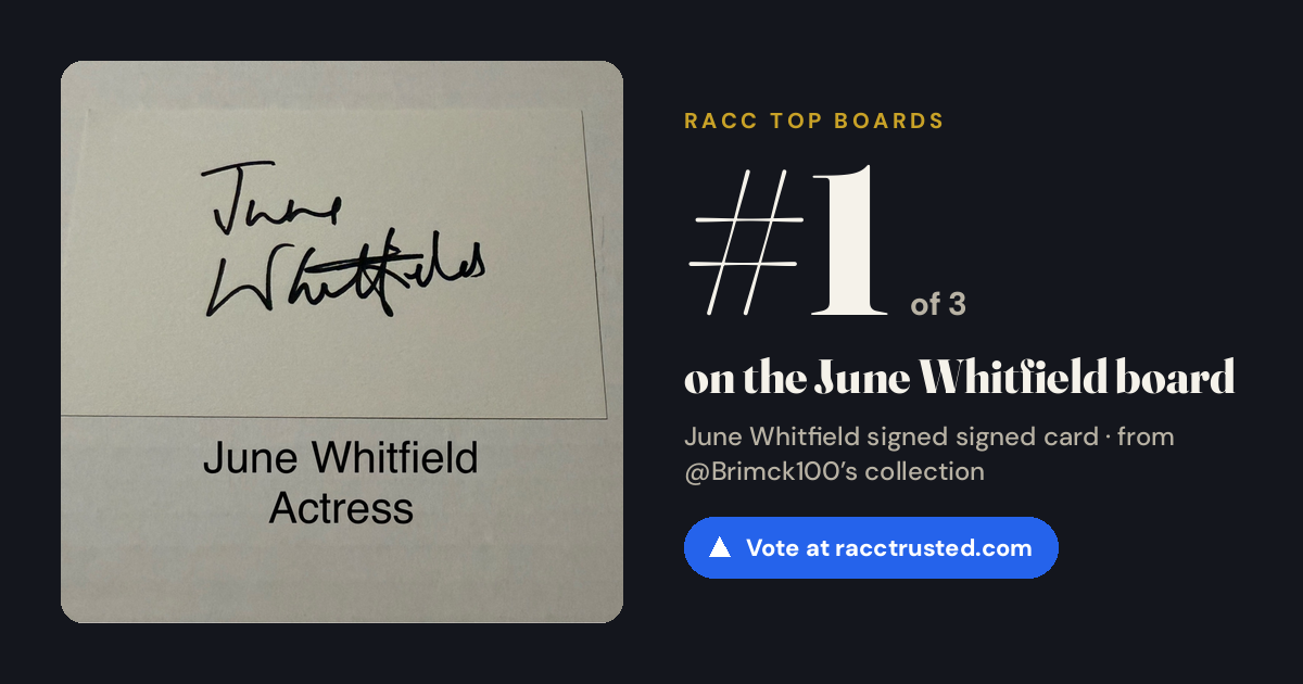 Share card: #1 of 3 on the June Whitfield board