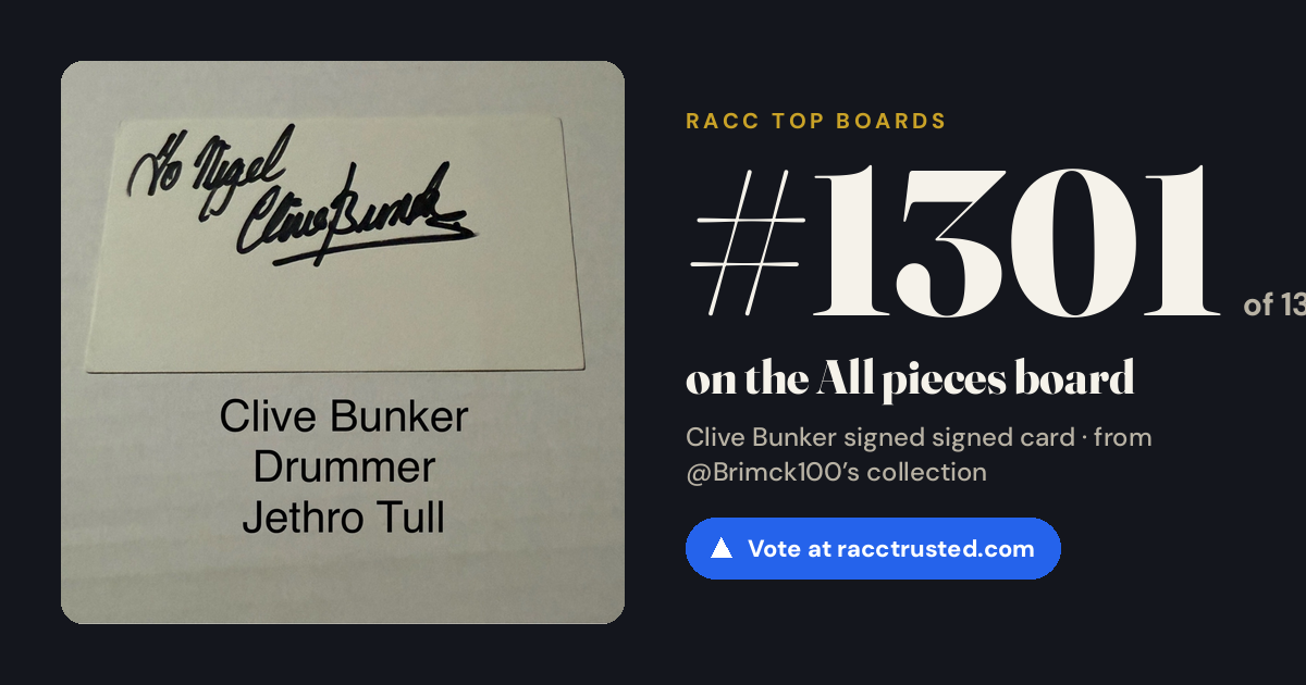 Share card: #1301 of 1334 on the All pieces board