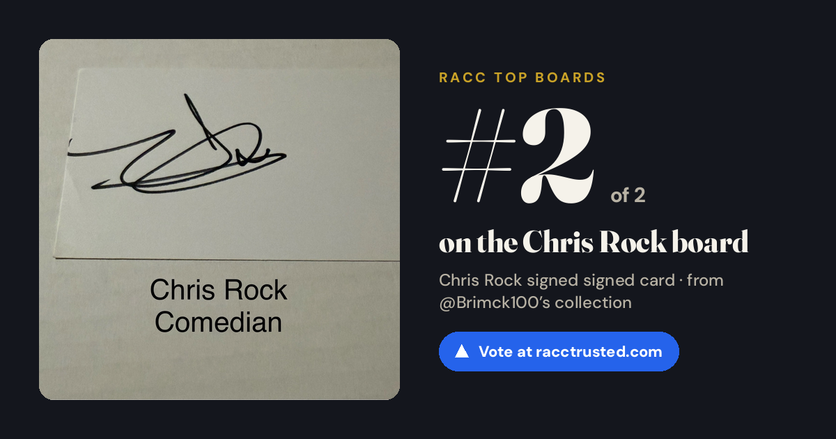 Share card: #2 of 2 on the Chris Rock board