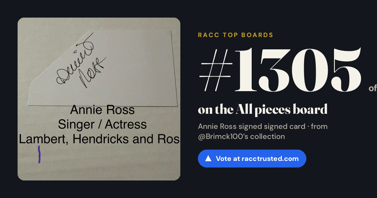 Share card: #1305 of 1334 on the All pieces board
