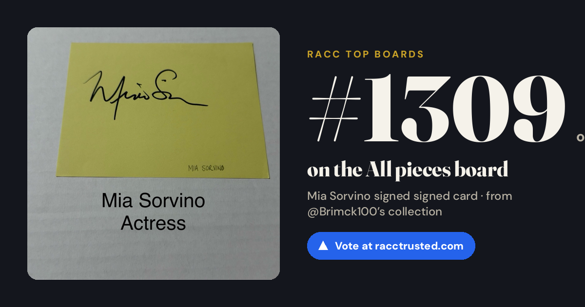 Share card: #1309 of 1334 on the All pieces board